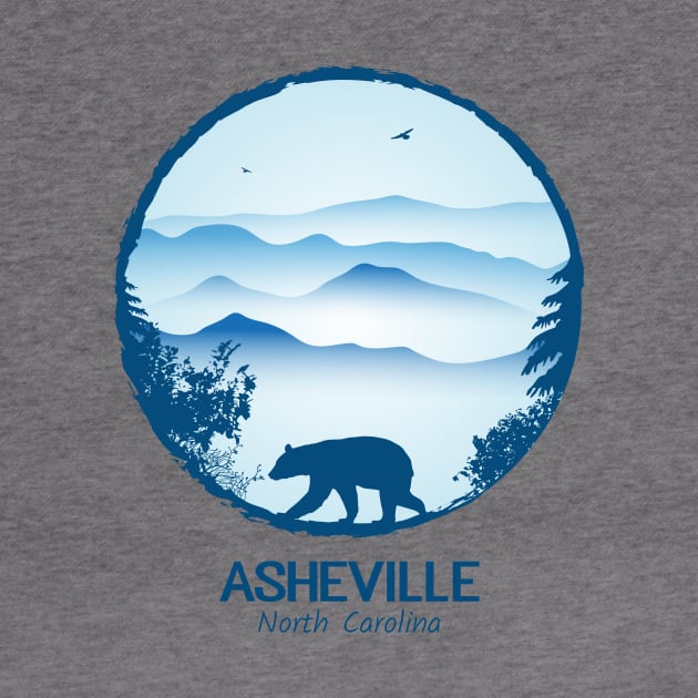 Asheville Blue Ridge Mountains - BLUE GREY 01 by AVL Merch